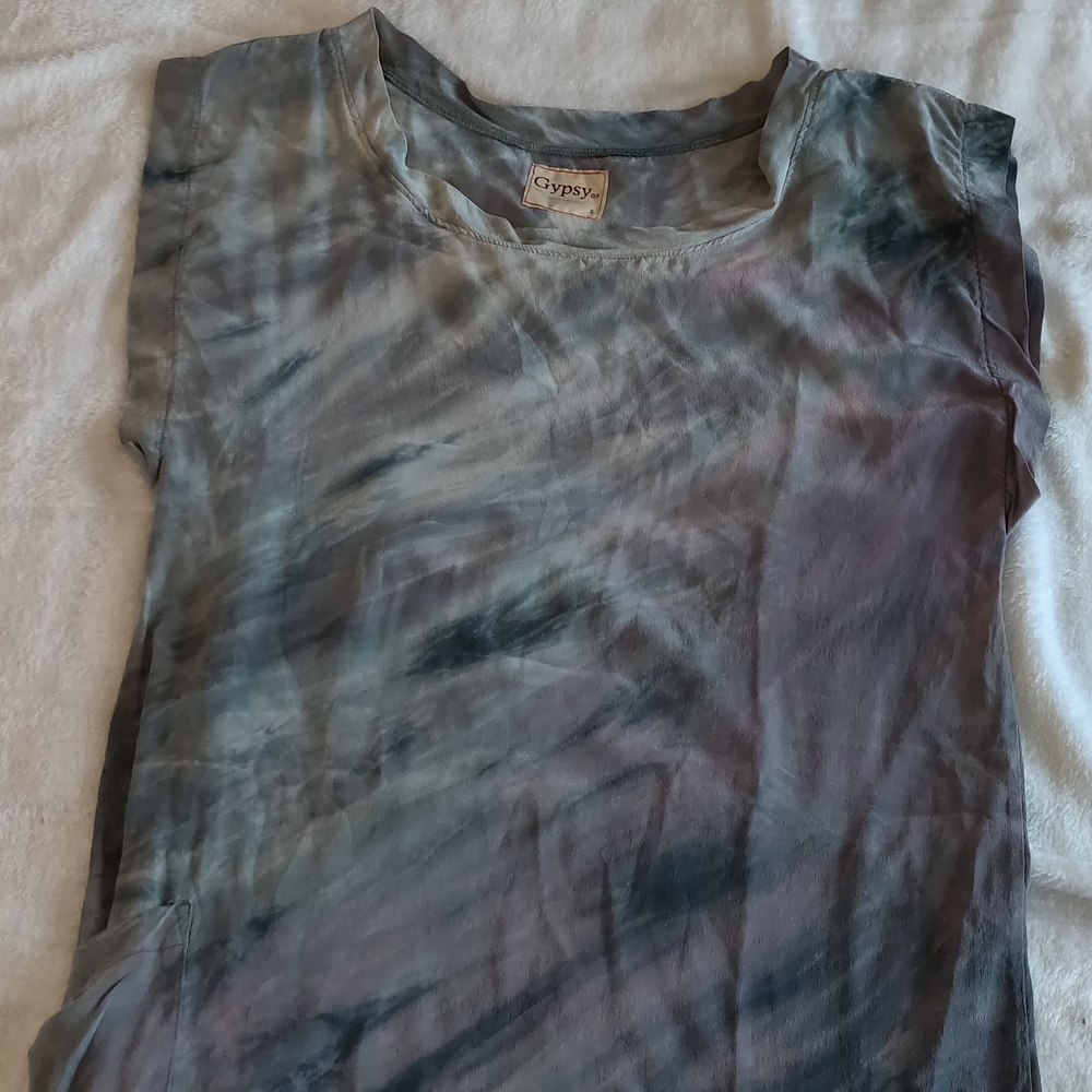Gypsy 05 Blue Tie-Dye Top